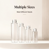 Bouteilles vides en PET de 100, 130, 150, 200 ml pour toner, eau, cosmétiques, toner facial, avec bouchon à vis, logo personnalisé, emballage pour soins de la peau