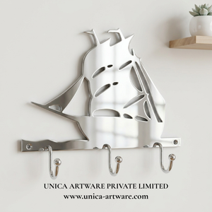 Modern Metal <b>Wall</b> <b>Hooks</b> with Ship Design Decorative Hanging Rack <b>for</b> <b>Keys</b> Coats & Home Organizer Available at Best Price - Product Image 1