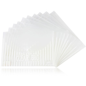 Deli 5502 A4 Transparent Document Bag Snap Button File Cover Office Storage Sleeve - Product Image 2
