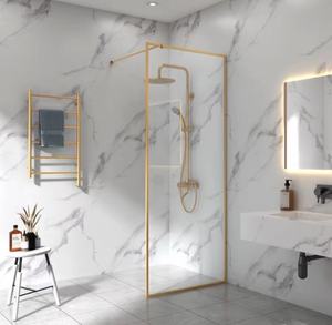 Negro 5/16 3/8 pulgadas Vidrio templado <span class=keywords><strong>de</strong></span> seguridad Paneles <span class=keywords><strong>de</strong></span> ducha con marco <span class=keywords><strong>de</strong></span> vidrio fijo Pantalla <span class=keywords><strong>de</strong></span> ducha en perfil <span class=keywords><strong>de</strong></span> aluminio para <span class=keywords><strong>Baño</strong></span> - Product Image 4