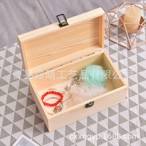 Caja de almacenamiento de madera cuadrada con tapa, organizador de documentos para el hogar, caja de embalaje para regalo, estilo minimalista moderno - Product Image 3