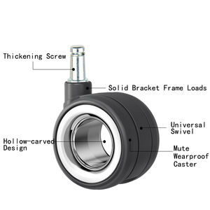 Bürostuhlrollen 65mm Hohlrad aus PU/<span class=keywords><strong>Nylon</strong></span> mit Bremse, 45KG/80KG Tragkraft für Möbel - Product Image 3