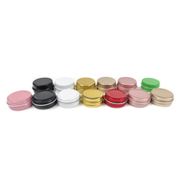 Boîte ronde en aluminium de 39x39x18 mm, plusieurs couleurs, boîte en aluminium, récipient, boîte métallique vide, emballage, petite boîte ronde avec couvercle