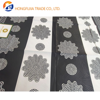 Kain Ankara Cetak Batik Afrika Pola Kaya 100% Poliester Mikrofiber Tekstil Tahan Gesekan Berat Sedang untuk Pesta