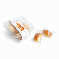 Einweg-Öko-Box aus recyceltem PET-Kunststoff für Sushi, Salat, Obst mit transparentem/schwarzem Deckel