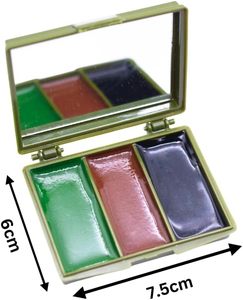 Vườn dặm có thể giặt Woodland ngụy trang màu xanh lá cây mặt sơn cơ thể nghệ thuật Nguồn cung cấp cho săn bắn và che giấu - Product Image 3