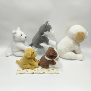 Jouet en peluche pour la Saint-Valentin, <span class=keywords><strong>Labrador</strong></span> en peluche, animal de compagnie de soutien émotionnel, compagnon câlin, cadeau pour les enfants, poupée douce et réconfortante - Product Image 4