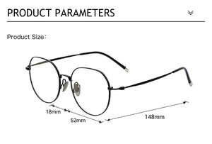 نظارات بنصف تيتانيوم بإطار بصري حرفي عالي الجودة بتصميم قابل للتعديل ولتناسب حسب الطلب - Product Image 3