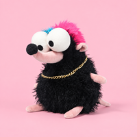 Peluche Souris Noire Amusante en Gros, Jouet en Peluche Doux à Grands Yeux, Poupée Rat Mignonne, Cadeau Animal pour Enfants, Décoration Maison