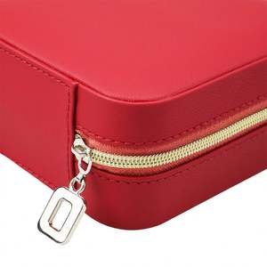 Boîte et sacs en plastique rouge Boîte à bijoux de mariage portable en Chine avec fermetures transparentes personnalisées en gros pour l'emballage de bijoux de vêtements - Product Image 1