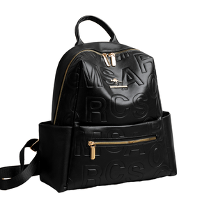 Sac à dos décontracté en nylon imperméable pour femme, nouveau style de luxe, sac à bandoulière tendance en polyester avec imprimé lettres et fermeture éclair - Product Image 1
