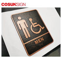 Signalétique personnalisée COSUN en acrylique avec inscription en braille pour porte de chambre, insert de porte, signalétique pour toilettes, métro, avion, train à grande vitesse, hôtel