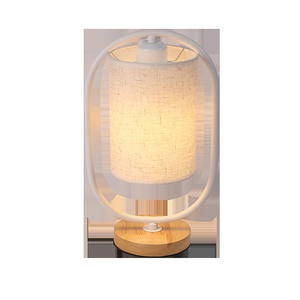 Nordique européen moderne Portable lampe de lecture chevet Dimmable lanterne en bois cylindre tissu <span class=keywords><strong>abat</strong></span>-<span class=keywords><strong>jour</strong></span> pour salon chambre - Product Image 5