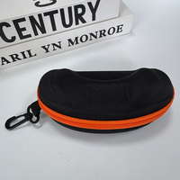 Étui à lunettes de soleil portable et coloré en tissu maillé EVA durable avec fermeture éclair et crochet pour le sport et les voyages en extérieur