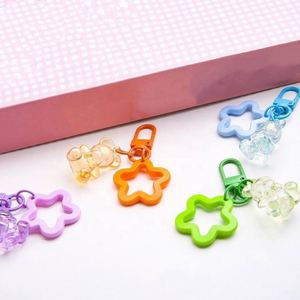 Fashion Candy Color Star Keychain <b>Gummy</b> <b>Bear</b> Keychain Acrylic Y2K Key Chains Phone Charm Pendent Resin Transparent <b>Bear</b> Keychain - Product Image 4