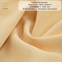 Tissu Structuré Anti-Plis en Sergé Paon 100% Polyester pour Costumes Blazer et Pantalons à Jambes Larges pour Femmes – Tendances 2026