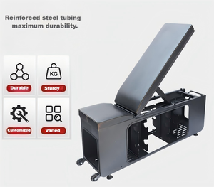 ม้านั่งออกกำลังกายแบบกล่องโลหะ พับเก็บได้ พกพาสะดวก ทนทาน ปรับระดับได้ สำหรับซิทอัพ ดัมเบลฟลายส์ แบบรวมในตัว - Product Image 4