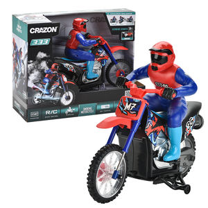 Vente en gros Moto RC 1:10 2.4Ghz pour enfant, 4 canaux, rouge, avec fonctions de drift et de pulvérisation, modèle de jouet avec lumières, moto RC de cascade, buggy, jouet de loisir - Product Image 6