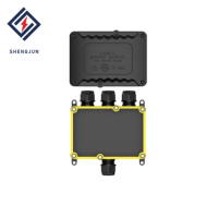 Boîtier de jonction étanche IP68 en nylon 450V à 4 voies pour connecteur de câble, boîte de terminaison pour éclairage LED de moto -40 +105