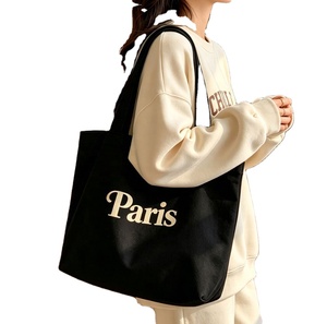 Reusable Eco-Friendly <b>Canvas</b> <b>Tote</b> Bag with Zipper Closure and Custom Logo for Grocery Shopping - Product Image 3