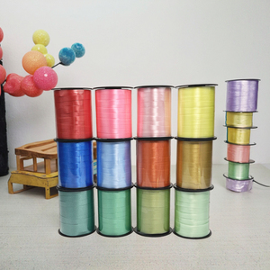 Metallic Solid Satinfeel Curling <b>Ribbon</b> Plastic Gift PP <b>Ribbon</b> Roll for Gift Wrapping Party Balloon Packaging Use - Product Image 3