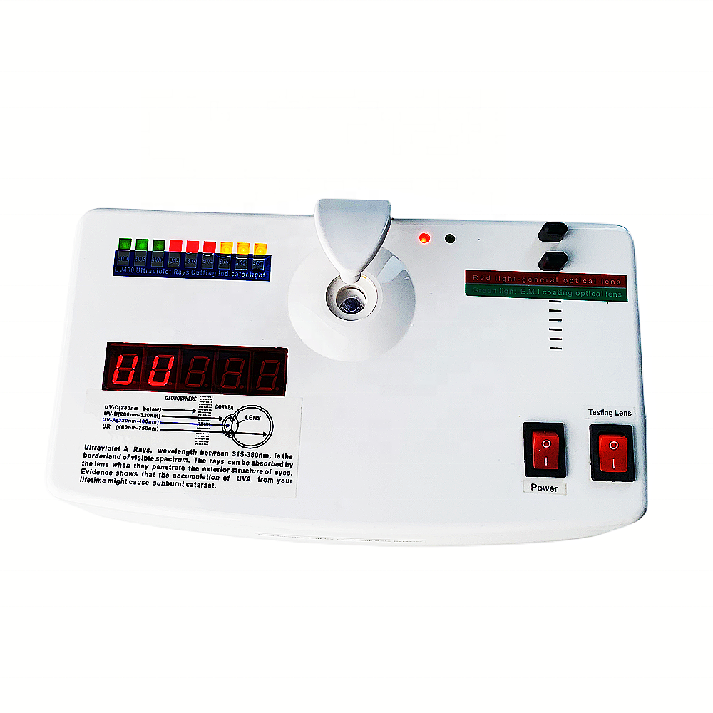100% новый громко брендовые оптические очки УФ тестер объектива UV-400 линзы с защитой от радиации для объектива с одной светодиодной подсветкой UV-100A