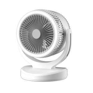 Ventilateur de table rechargeable commercial, ventilateur portable sur pied avec lumière LED pour chambre, maison et extérieur - Product Image 1