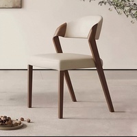 Chaises de salle à manger en bois massif : modernes, minimalistes, luxe léger, chaises de salle à manger design en bois massif avec dossiers, décontractées