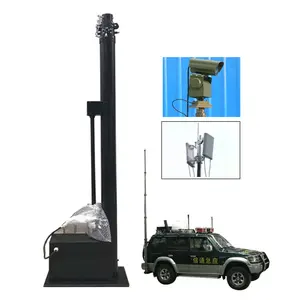 Emergency rescue searchlight electric powered telescopic pole