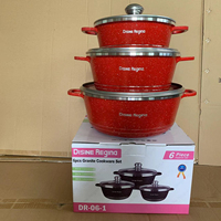 Élégant Ensemble de Batterie de Cuisine 6 Pièces Avec Logo Personnalisé, Antiadhésif en Granit pour Cuisine Chinoise