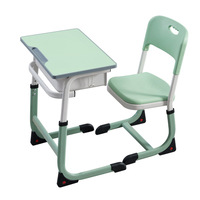 Bureau et chaise d'école modernes réglables en hauteur, en plastique, pour élèves du primaire