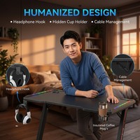 Bureau de Gaming AOR Esports pour la Maison, le Cybercafé, le Bureau ou l'Apprentissage – Design Ergonomique RGB Varié et Tendance – Vente en Gros Usine