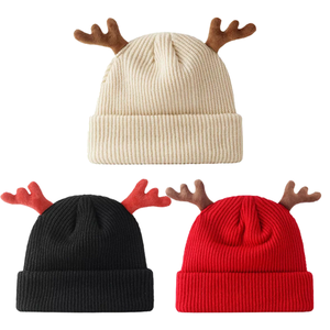 Chapeau d'hiver chaud en <span class=keywords><strong>laine</strong></span> pour filles et garçons, décoration <span class=keywords><strong>de</strong></span> Noël, cerf en crochet, <span class=keywords><strong>bonnet</strong></span> pour tout-petits, <span class=keywords><strong>bonnet</strong></span> en tricot pour enfants, oreilles d'elk, bébé, <span class=keywords><strong>bonnet</strong></span> <span class=keywords><strong>de</strong></span> Noël - Product Image 5