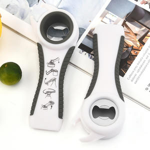 ที่เปิดขวดสแตนเลส ด้ามจับสีขาวและสีดำ ที่เปิดกระป๋องเบียร์อเนกประสงค์สำหรับใช้ในครัวที่บ้าน - Product Image 1