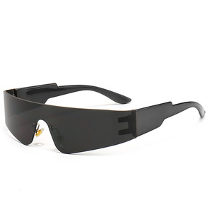 Gafas de Sol Y2K Personalizadas de Fábrica con Lentes UV400 para Mujer, Montura de PC Blanca y Azul, Estilo Deportivo y Moderno, Venta al Por Mayor Transfronteriza - Product Image 3