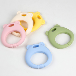 Jouet <span class=keywords><strong>de</strong></span> <span class=keywords><strong>dentition</strong></span> en silicone <span class=keywords><strong>de</strong></span> qualité alimentaire pour bébé, jouet <span class=keywords><strong>de</strong></span> <span class=keywords><strong>dentition</strong></span> en forme d'animal <span class=keywords><strong>de</strong></span> dessin animé, jouet sensoriel pour bébé, jouet <span class=keywords><strong>de</strong></span> <span class=keywords><strong>dentition</strong></span> pour bébé <span class=keywords><strong>de</strong></span> 0 à 12 mois - Product Image 2