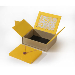 <b>Magnetic</b> Rigid Jewelry Box Glossy & Matt Laminated Paper Packaging for <b>Earrings</b> Rings Necklaces Bracelets & Glasses Embossing - Product Image 4