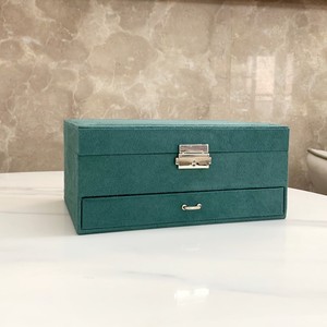Supplier Wholesale Velvet <b>Jewelry</b> <b>Box</b> Double-layer Large-capacity Earrings Ring Bracelet Necklace Bangle Studs Storage Case - Product Image 5