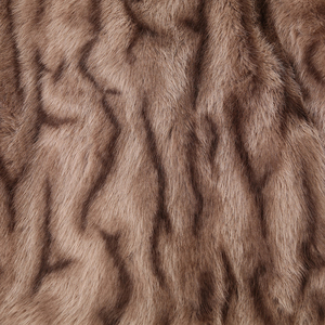 Manteau en fausse fourrure pour <span class=keywords><strong>femme</strong></span>, imprimé léopard, col à revers, polyester, marron, manches longues - Product Image 6