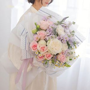 Papier d'emballage pour fleurs imperméable de style coréen 58*58cm, papier d'emballage pour fleuristes - Product Image 6