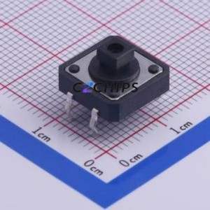 TS-1103T-16 Tactile Switch Through hole-4P,12x12mm Switch Single Pole Single Throw Rectangle Button 1.6N Through Hole - Product Image 1