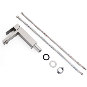 Rubinetto da <span class=keywords><strong>Bagno</strong></span> in <span class=keywords><strong>Acciaio</strong></span> <span class=keywords><strong>Inox</strong></span> 304, Miscelatore Monoforo da Appoggio Nero, Rubinetto Monocomando per Lavabo, Rubinetto Nascosto per Mobile <span class=keywords><strong>Bagno</strong></span> - Product Image 6