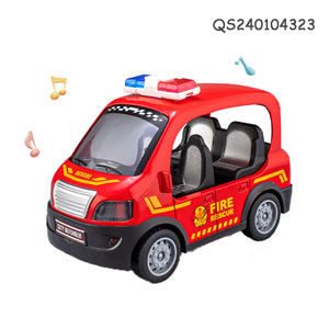 QS 2024 Popular rico Exterior cuerpo grande iluminación brillante dibujos animados Die Cast Metal coche de policía juguetes para niños regalo - Product Image 5