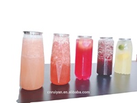 Canette transparente en plastique pour boissons, bouteilles en PET vides avec couvercles en aluminium, 250ml, 330ML, 500ML, 650ML, 700ml, 1000ml