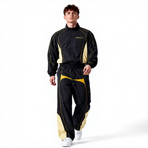 Conjunto Deportivo Personalizado para Hombre, Chaqueta y Pantalón de Nylon, Resistente al Viento, Ropa Deportiva de Otoño, Sudadera con Capucha y Franjas Reflectantes, Traje Casual para Correr - Product Image 5