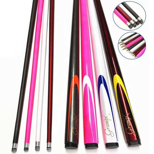 57inch Fiberglass Graphite Billiard Pool Cue 2-Piece