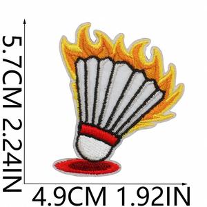 Patch brodé thermocollant sur le thème du badminton, motif raquette de badminton, pour la décoration - Product Image 6