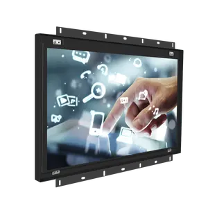 Monitor touchscreen incorporado, tela de 7 "8" 10 "10.4" 12 "14" 15 "17" 19 "22" polegadas, moldura aberta lcd computador, monitor de toque