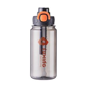 Deportes al aire libre Fitness Botella de agua portátil Taza de verano de plástico grande con pajita al por mayor - Product Image 1