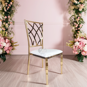 Chaises de salle à manger modernes en cuir et en acier inoxydable, meubles empilables pour banquets, fêtes et événements, hôtels, mariages en plein air, trône royal royal - Product Image 1